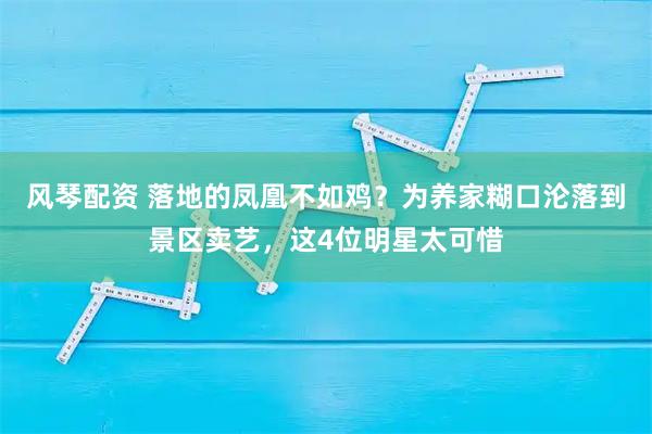 风琴配资 落地的凤凰不如鸡？为养家糊口沦落到景区卖艺，这4位明星太可惜
