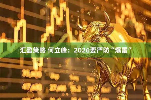 汇盈策略 何立峰：2026要严防“爆雷”